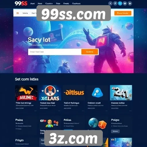 Navegação e interface do site 99ss